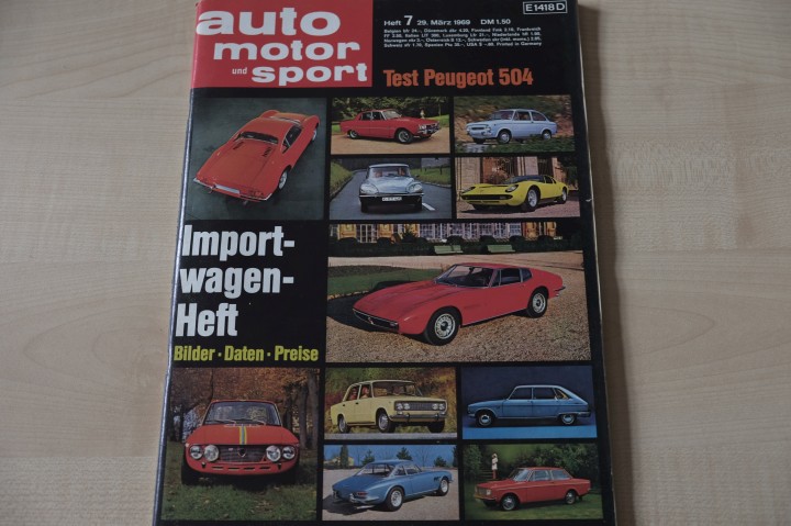 Deckblatt Auto Motor und Sport (07/1969)